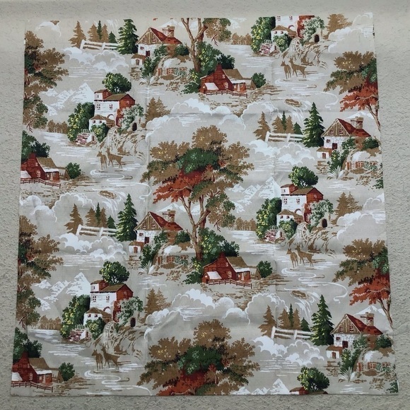 SET OF 2 Farm Rustic Look Vinyl Rod Pocket Curtain Panels 35x33.5 Cabin Vintage - Picture 3 of 12